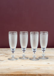 Vista Alegre Clear Flute Glass, set of four