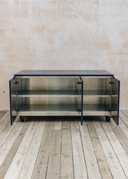 Vlaze Outdoor Adapt Kitchen Island on Castors in Indigo Stipple
