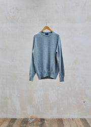 John Smedley William Lockie Grey 100% Geelong Lambswool Crewneck - L