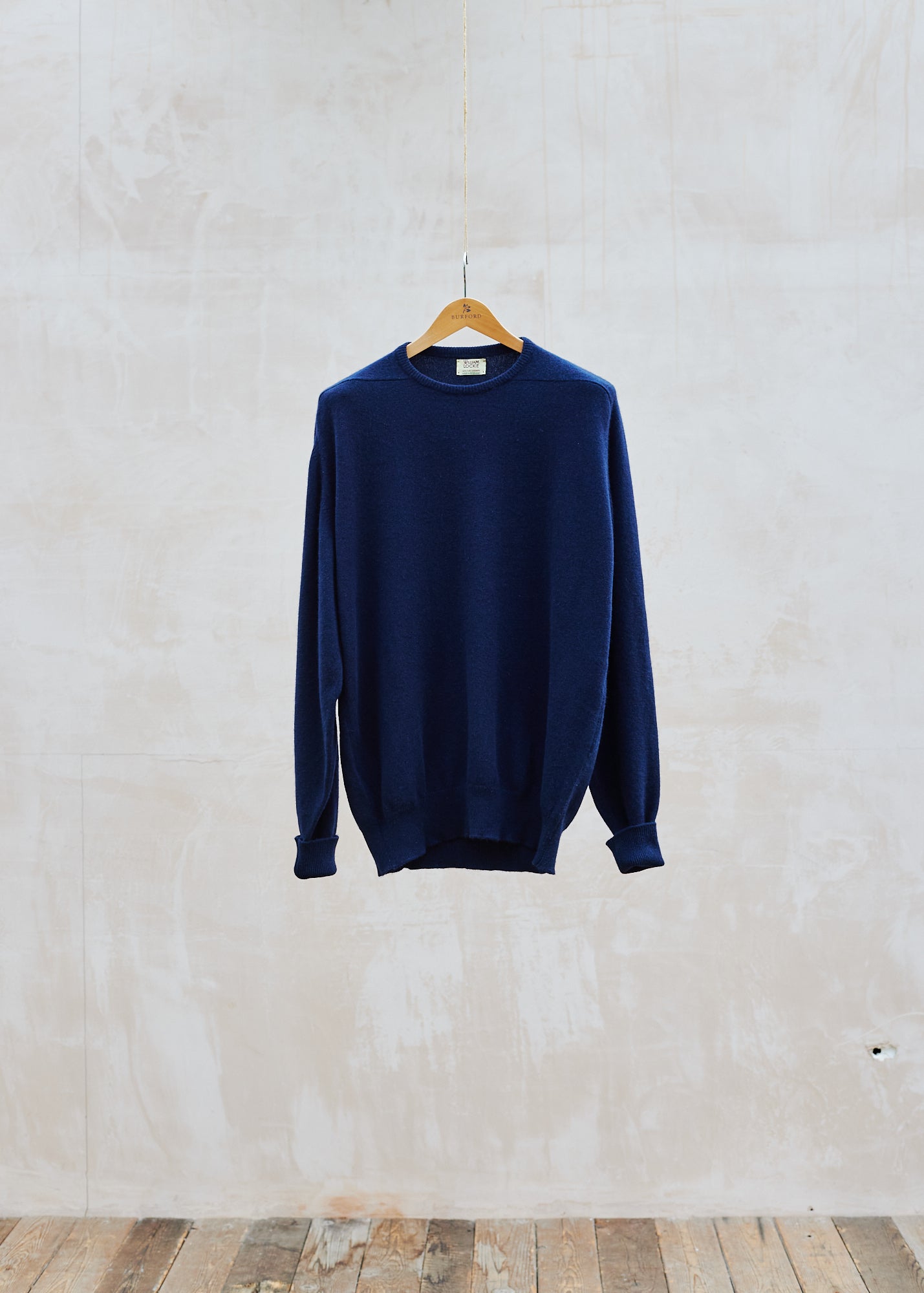 John Smedley William Lockie Navy 100% Cashmere Crewneck - XL