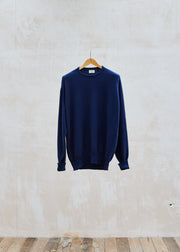 John Smedley William Lockie Navy 100% Cashmere Crewneck - XL