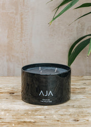AJA Botanicals Black Triple Wick Candle in Walk on the Wild Side, 525g