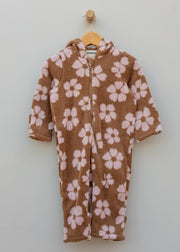 Wheat Babies' Allo Fleece Suit in Warm Hazel Flowers