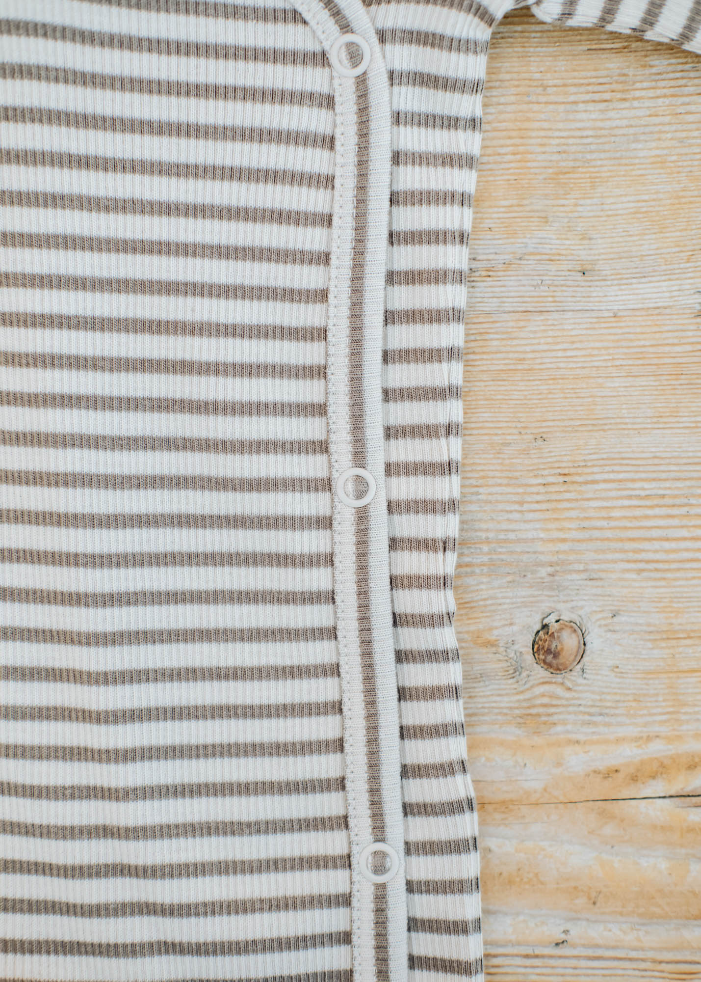 Wheat Babies' Everest Wrapsuit in Stone Stripe