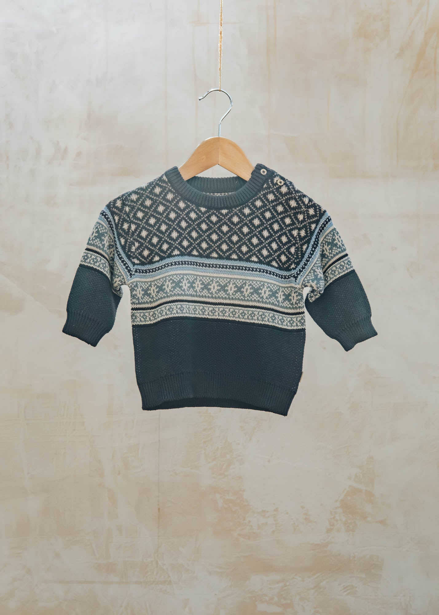 Babies' Julius Jacquard Pullover in Navy