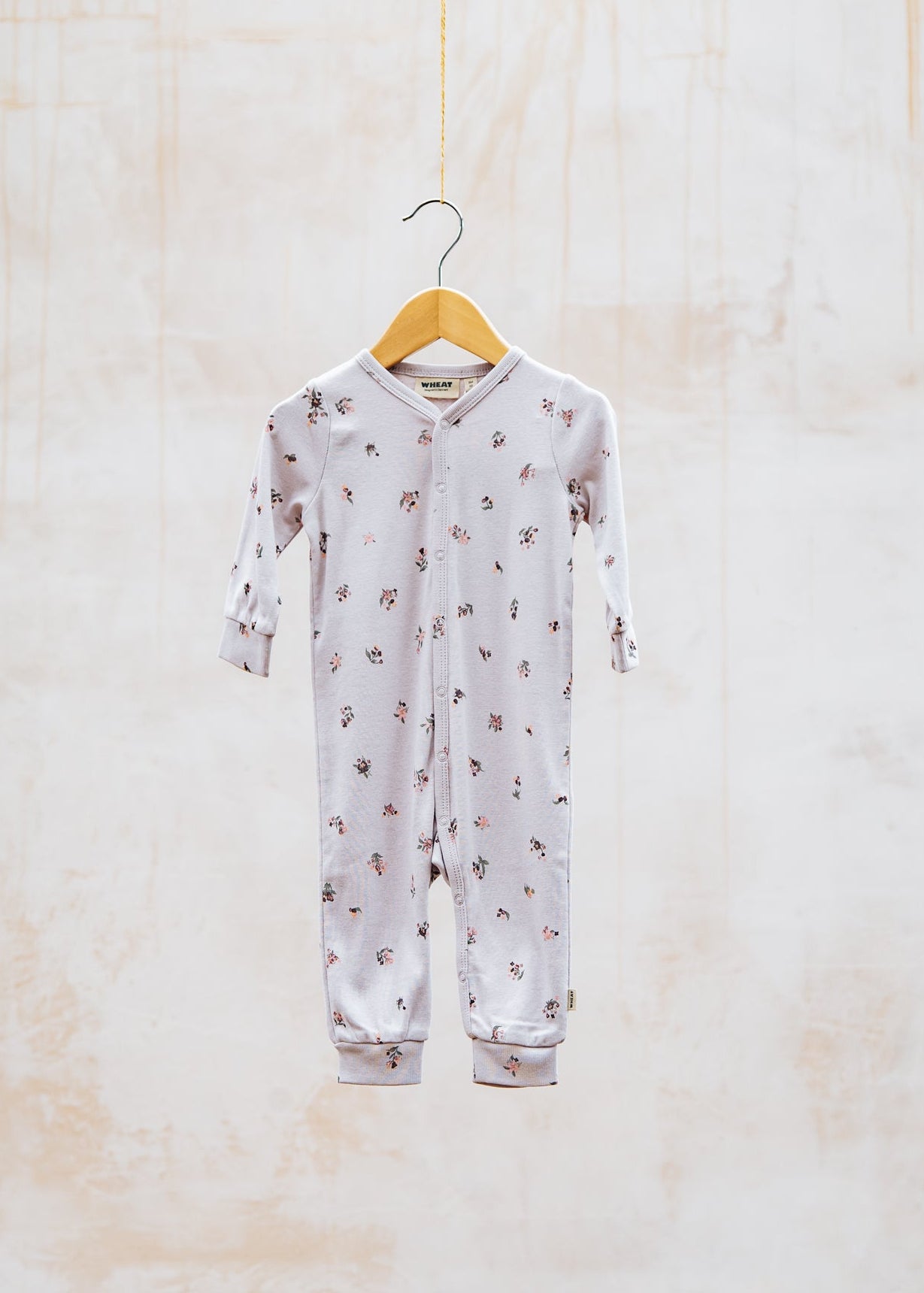 Books Babies' Nikola Sleepsuit in Soft Lilac Flowers