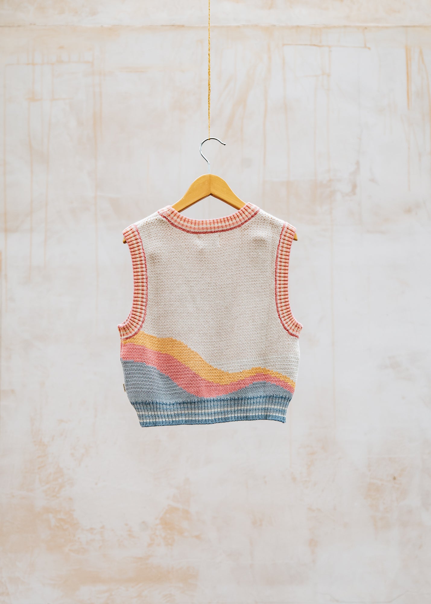 Wheat Children's Maria Jacquard Vest in Multi