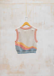 Wheat Children's Maria Jacquard Vest in Multi