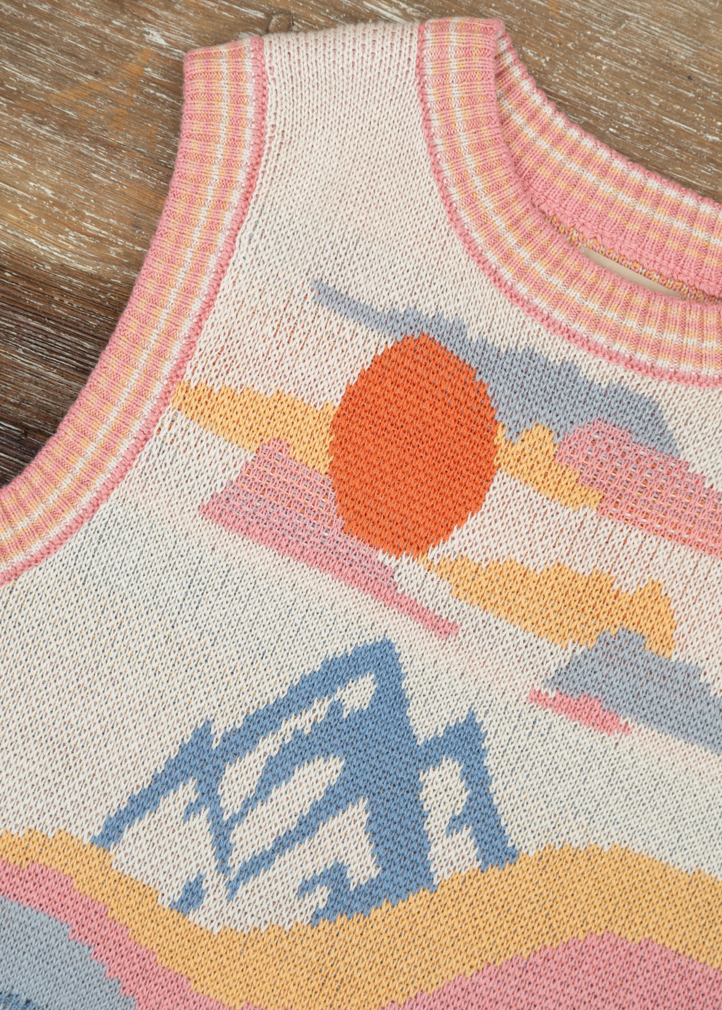 Wheat Children's Maria Jacquard Vest in Multi