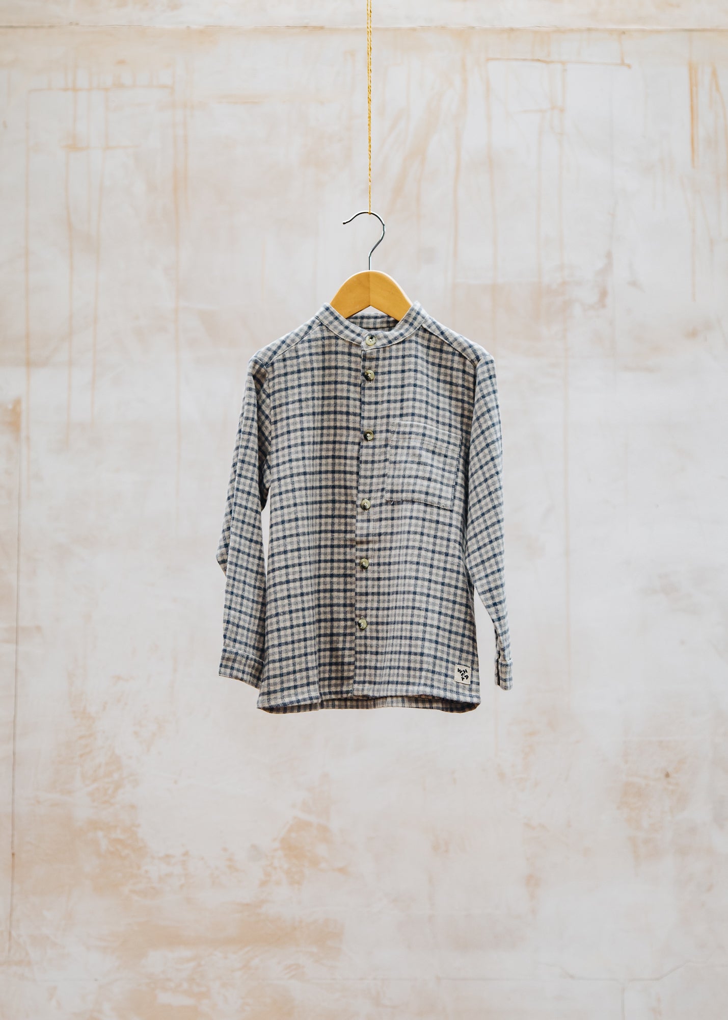 Books Children's Willum Shirt in Blue Check