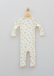 Wheat Babies' Haven Wool Jumpsuit in Eggshell Flowers