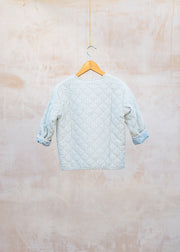 Wheat Saxo Quilt Jacket in Summer Sky Stripe