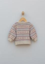 Wheat Babies' and Toddler's Vikki Jacquard Cardigan in Off White
