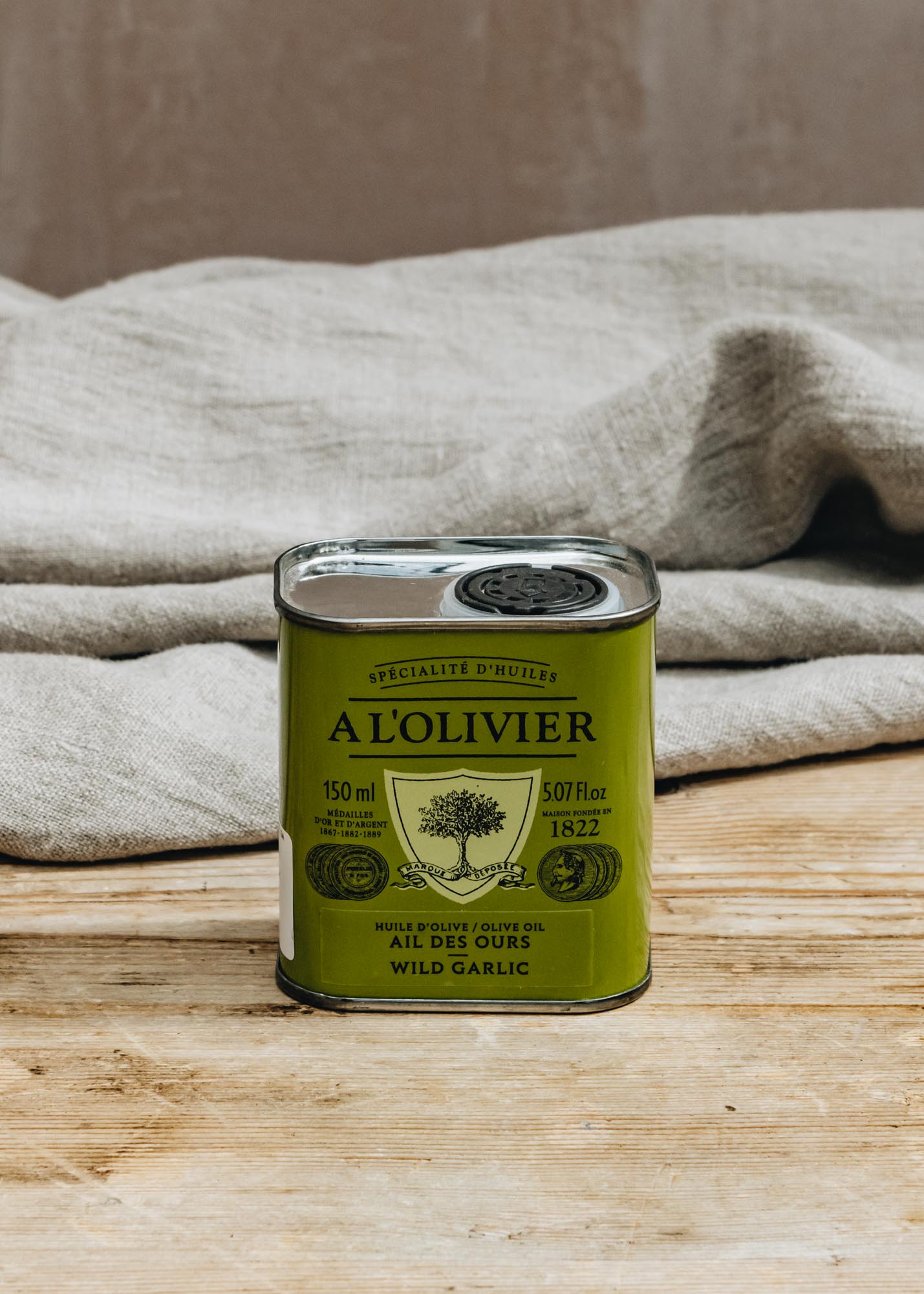 A l'Oliver Wild Garlic Infused Oil in Tin