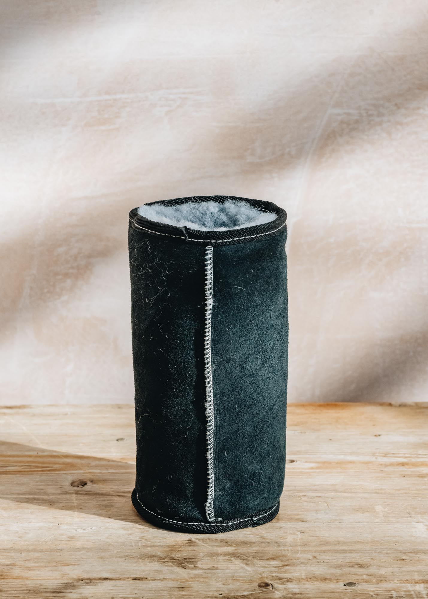 KYWIE Sheepskin Wine Cooler in Denim Suede