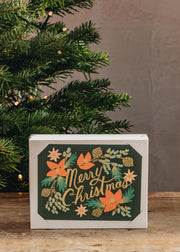 Wintergreen 'Merry Christmas' Christmas Cards, pack of eight
