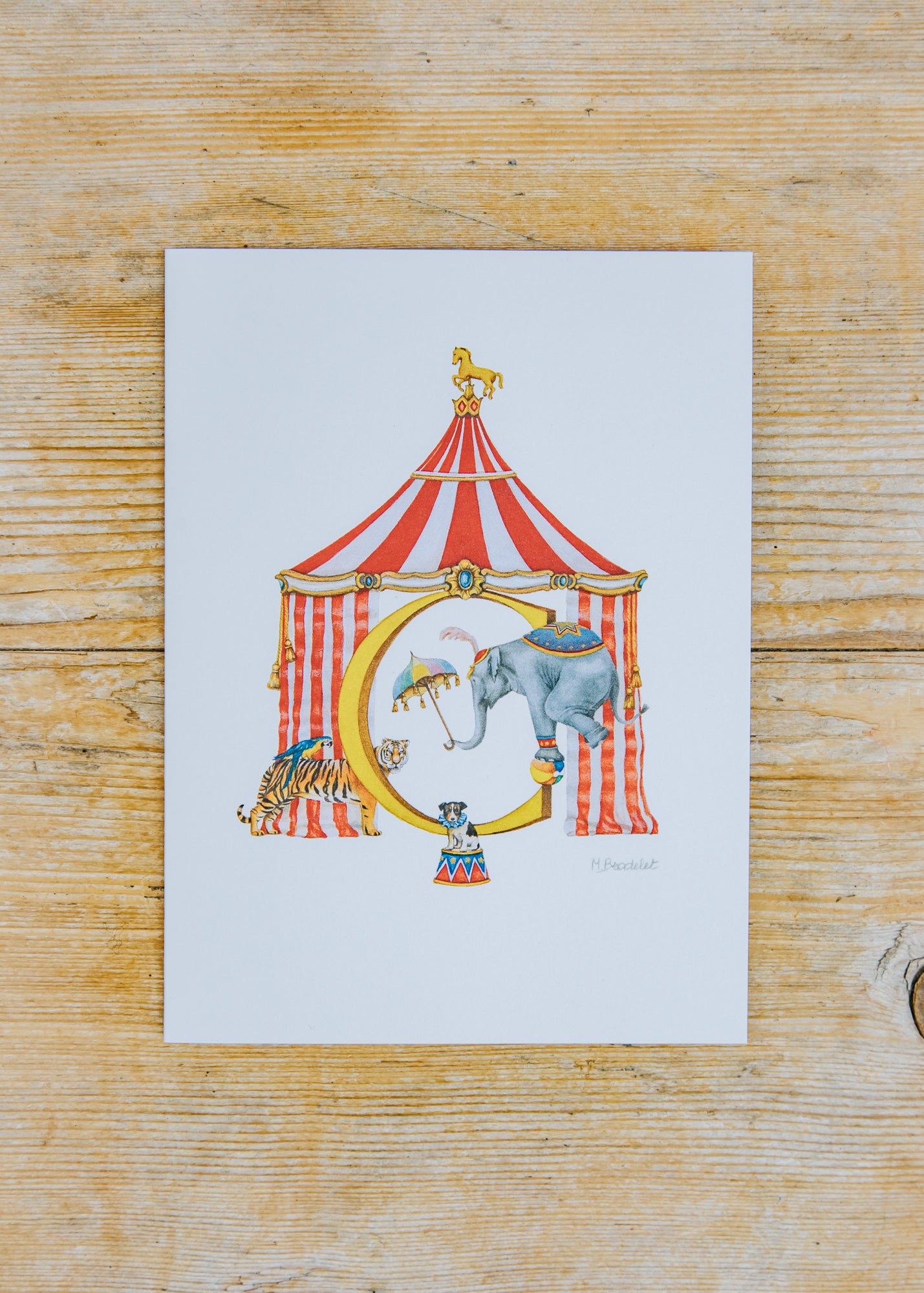 Wishing Well Letter Card C, Circus