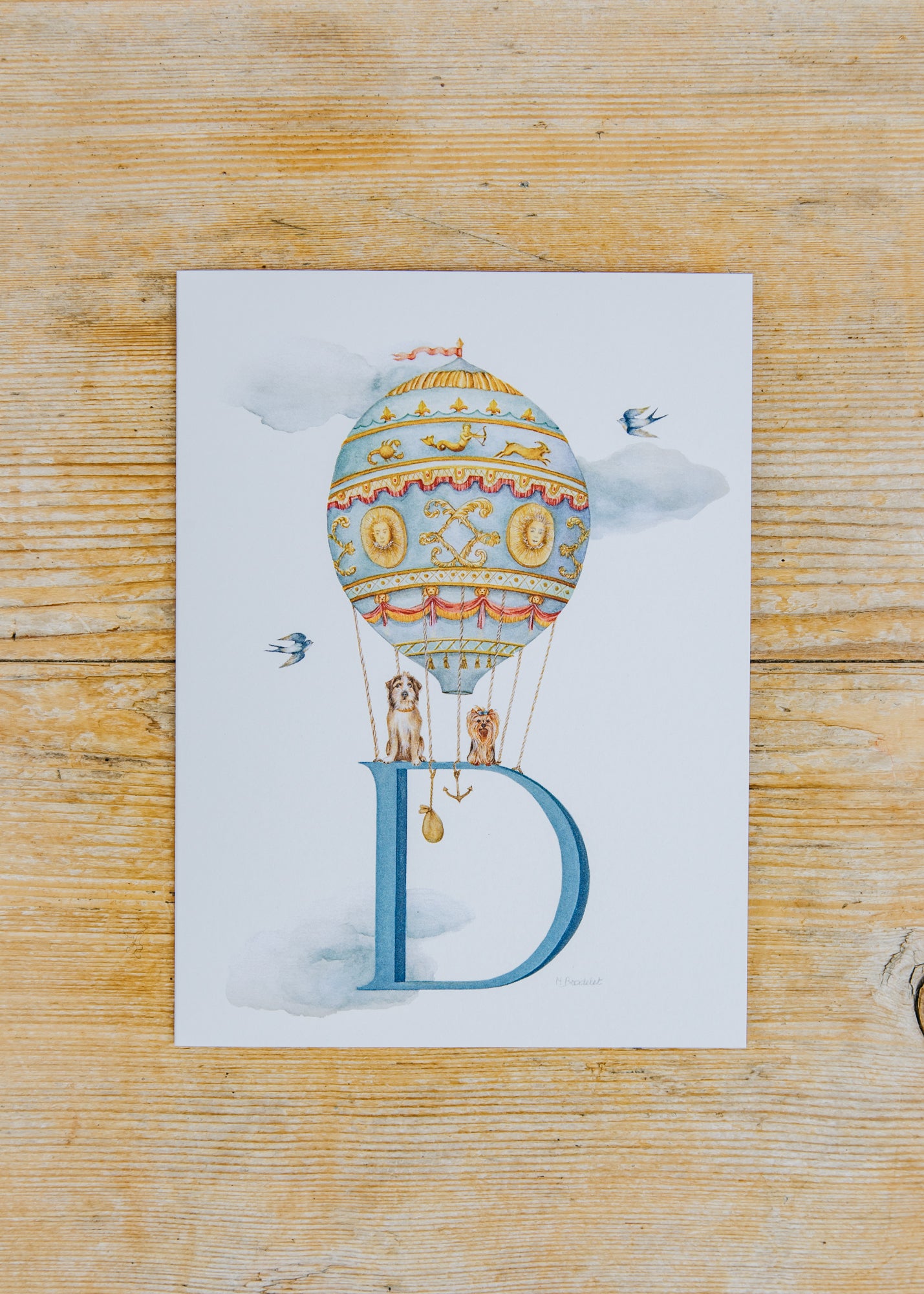 Wishing Well Letter Card D, Dog