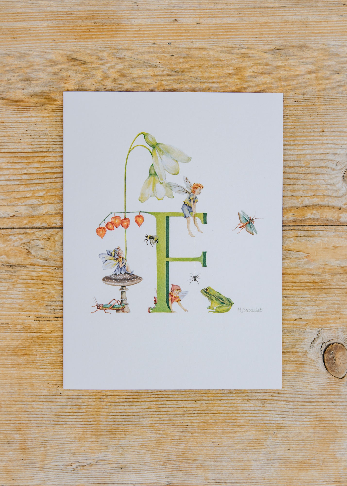 Wishing Well Letter Card F, Fairy