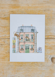 Wishing Well Letter Card H, House