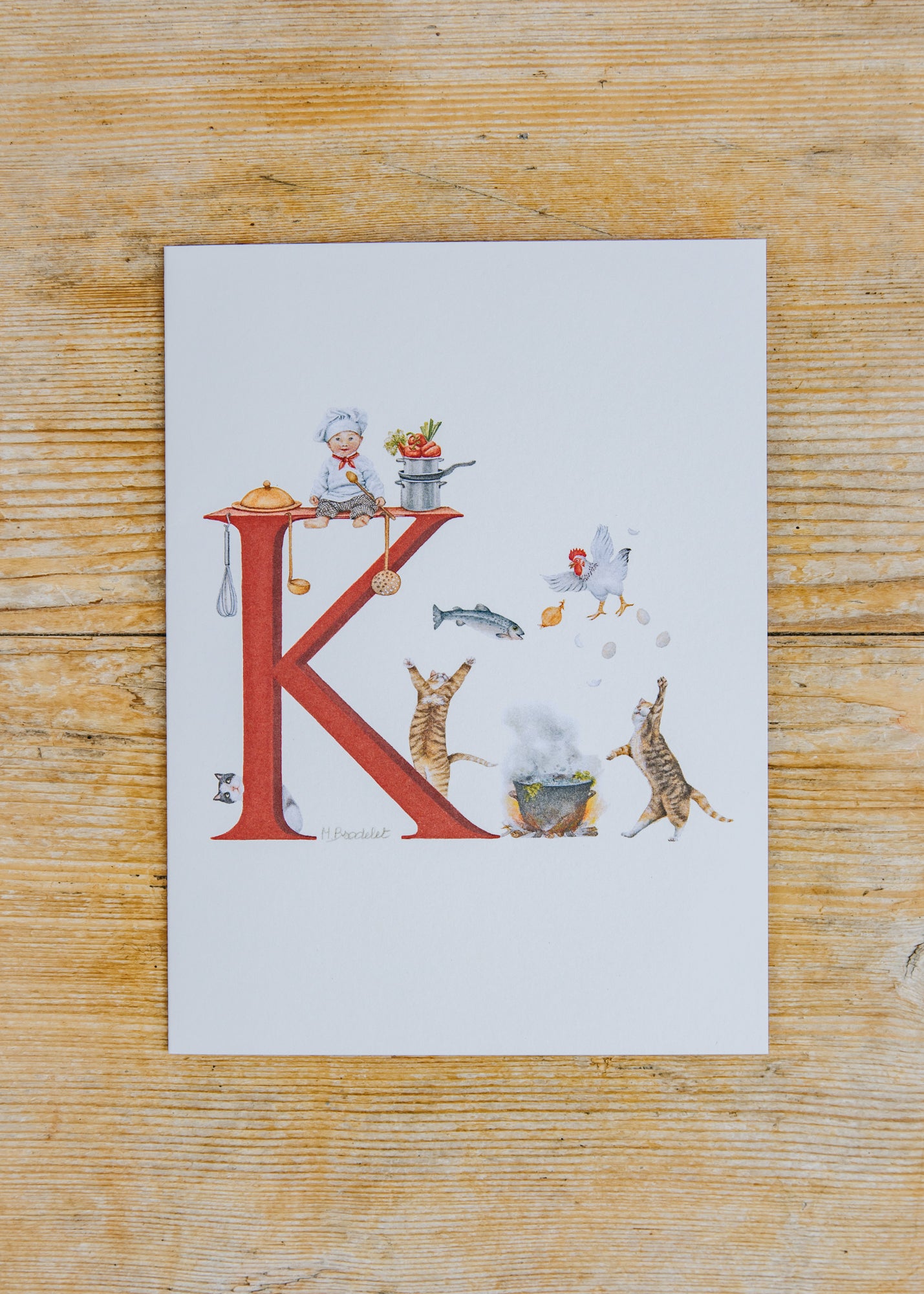 Wishing Well Letter Card K, Kitchen
