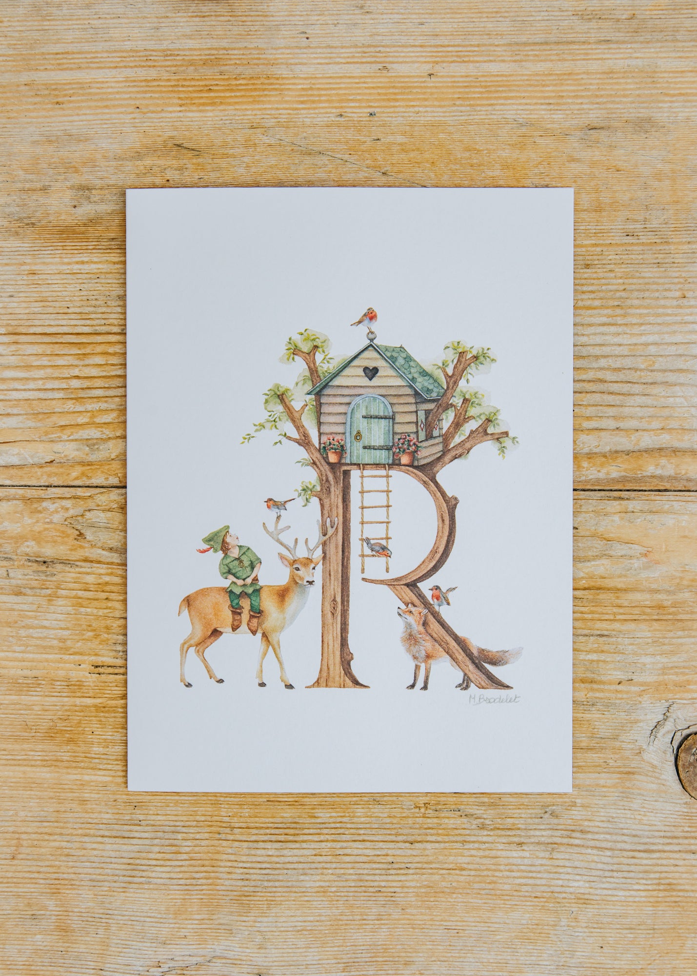 Letter R Robin Letter Card R, Robin – Burford Garden Co.