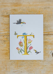 Letter Card T, Toucan