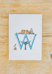 Letter Card W, Walrus