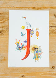 Wishing Well A4 Letter Print J, Japan