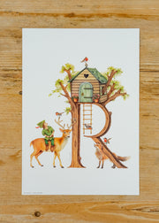 Wishing Well A4 Letter Print R, Robin