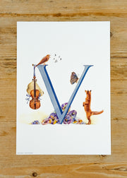 Wishing Well A4 Letter Print V, Violin