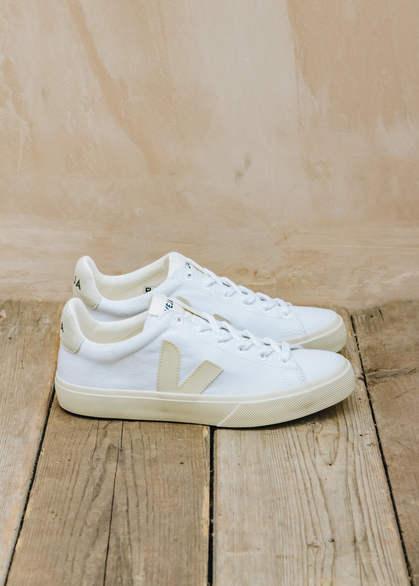 Women's Veja Campo Canvas Trainers in White Pierre