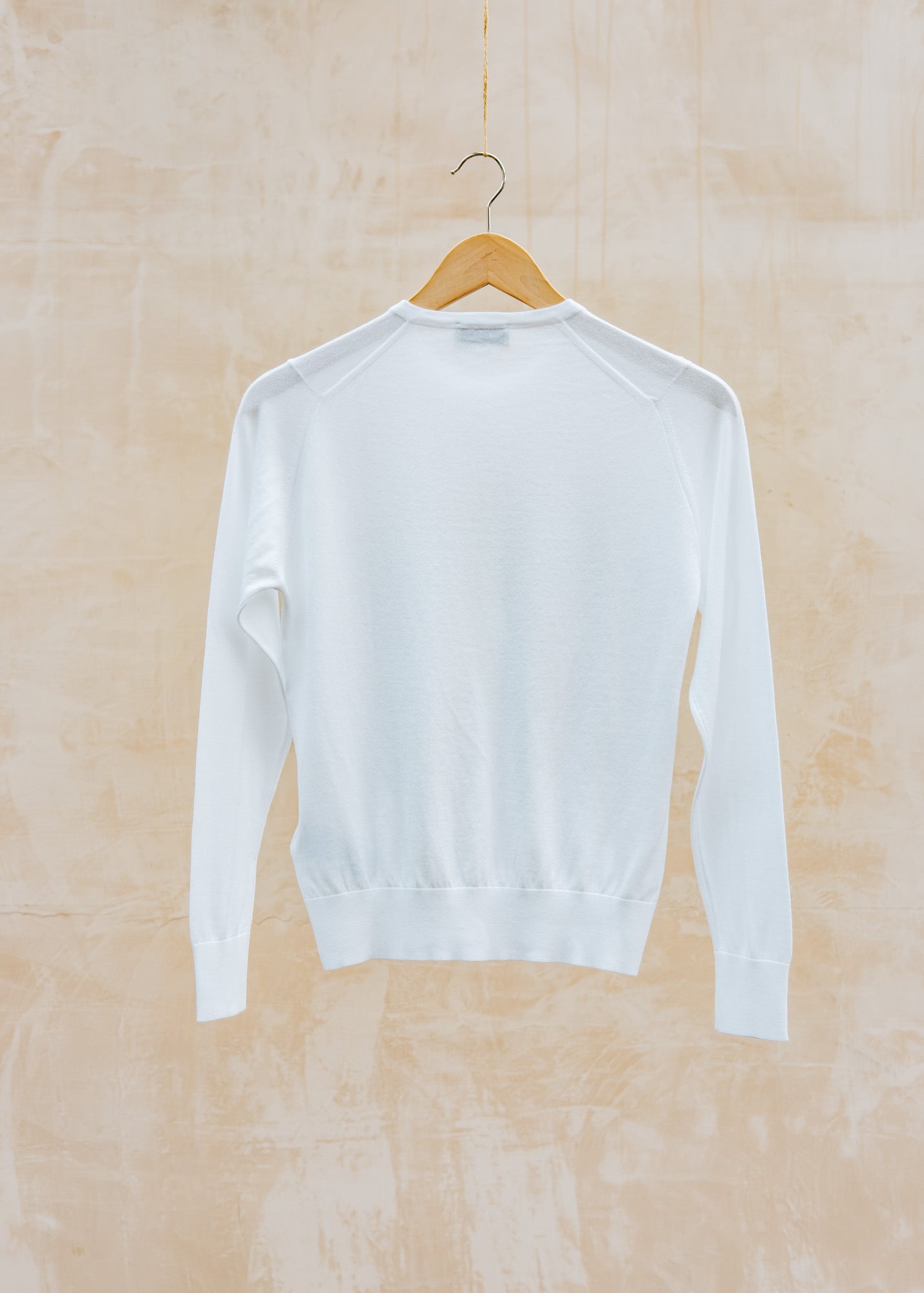 John Smedley Elinor Round Neck Cardigan in White