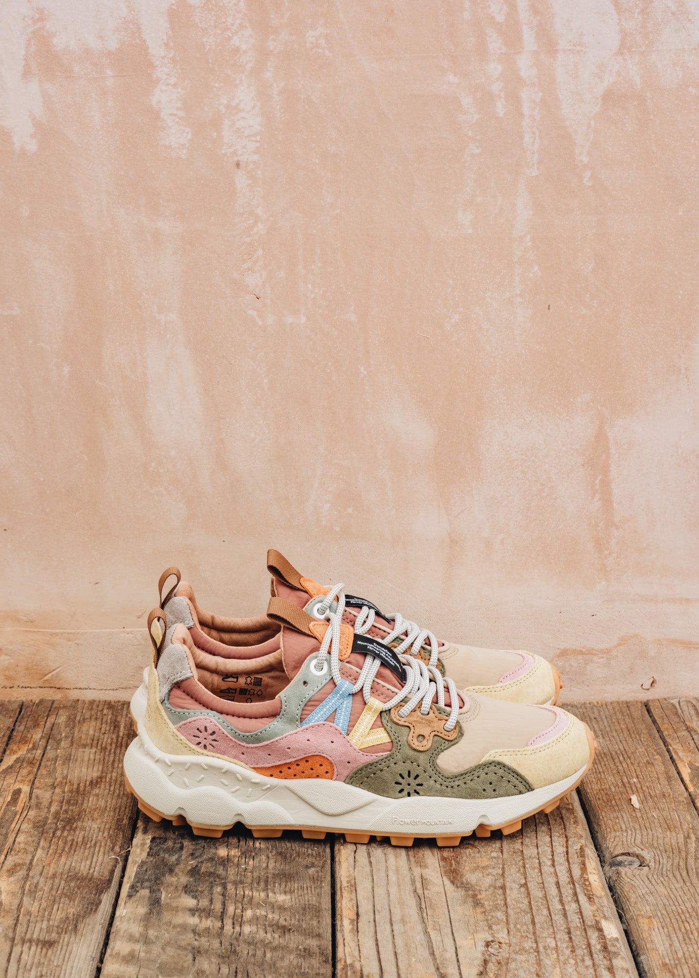 Birkenstock Women's Yamano 3 Suede and Nylon Sneakers in Cream, Taupe and Militaire