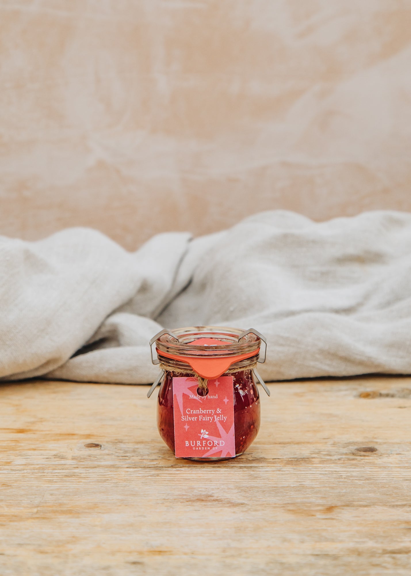 Wooden Spoon Miniature Cranberry Jelly with Silver Leaf