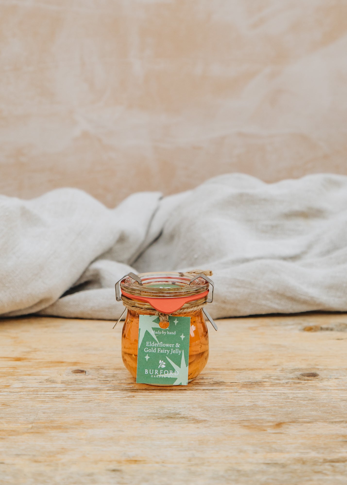 Wooden Spoon Miniature Elderflower Jelly with Gold Leaf