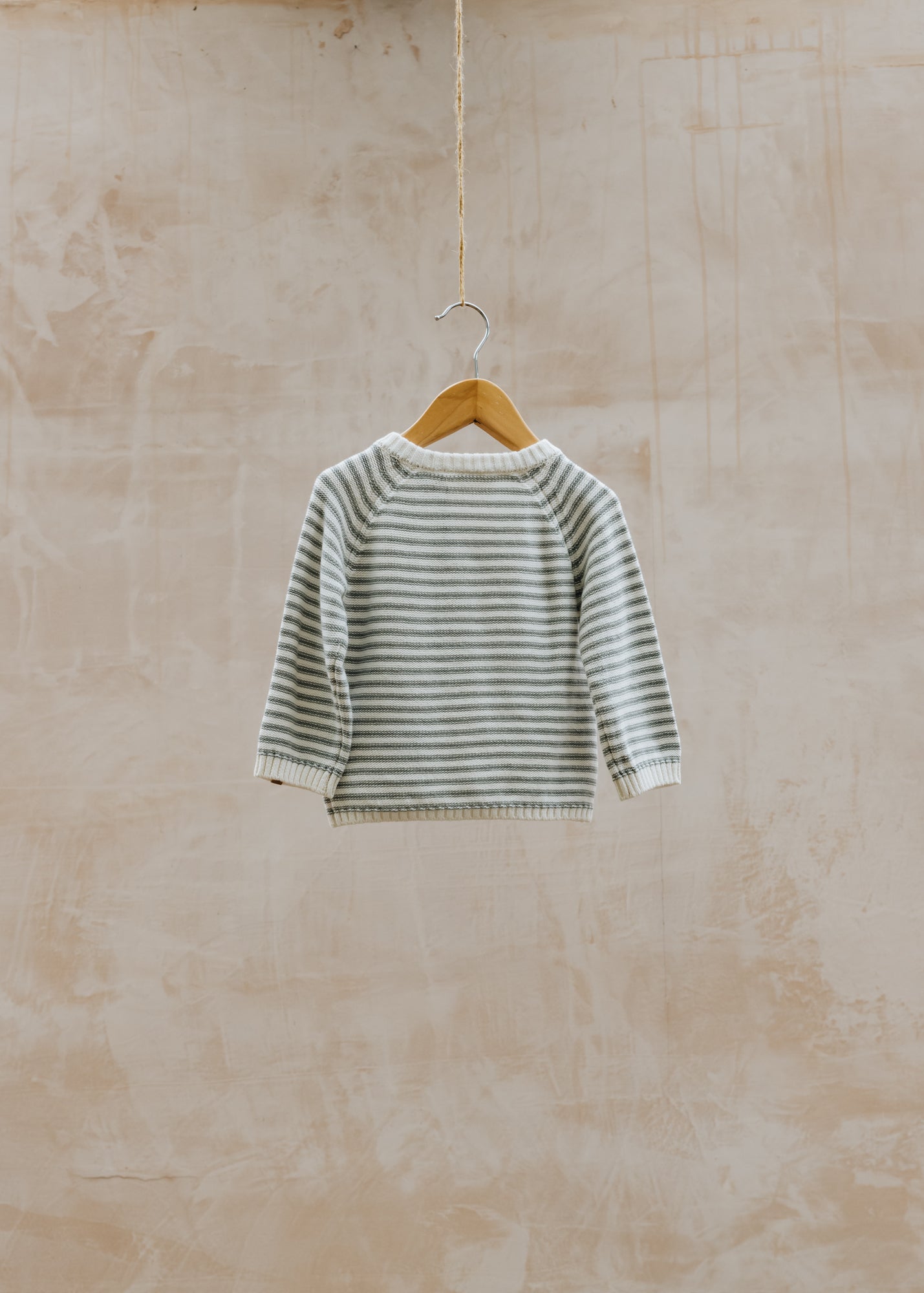 Lil' Atelier Babies' Wrap Knitted Jumper in Coconut Milk