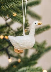XO Handcraft Christmas Goose Papier-mâché Decoration