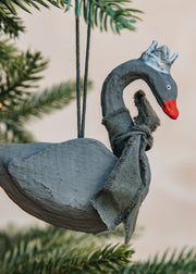 XO Handcraft Grey Swan Papier-mâché Decoration