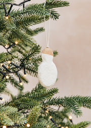 XO Handcraft Snowman with Christmas Tree Papier-mâché Decoration