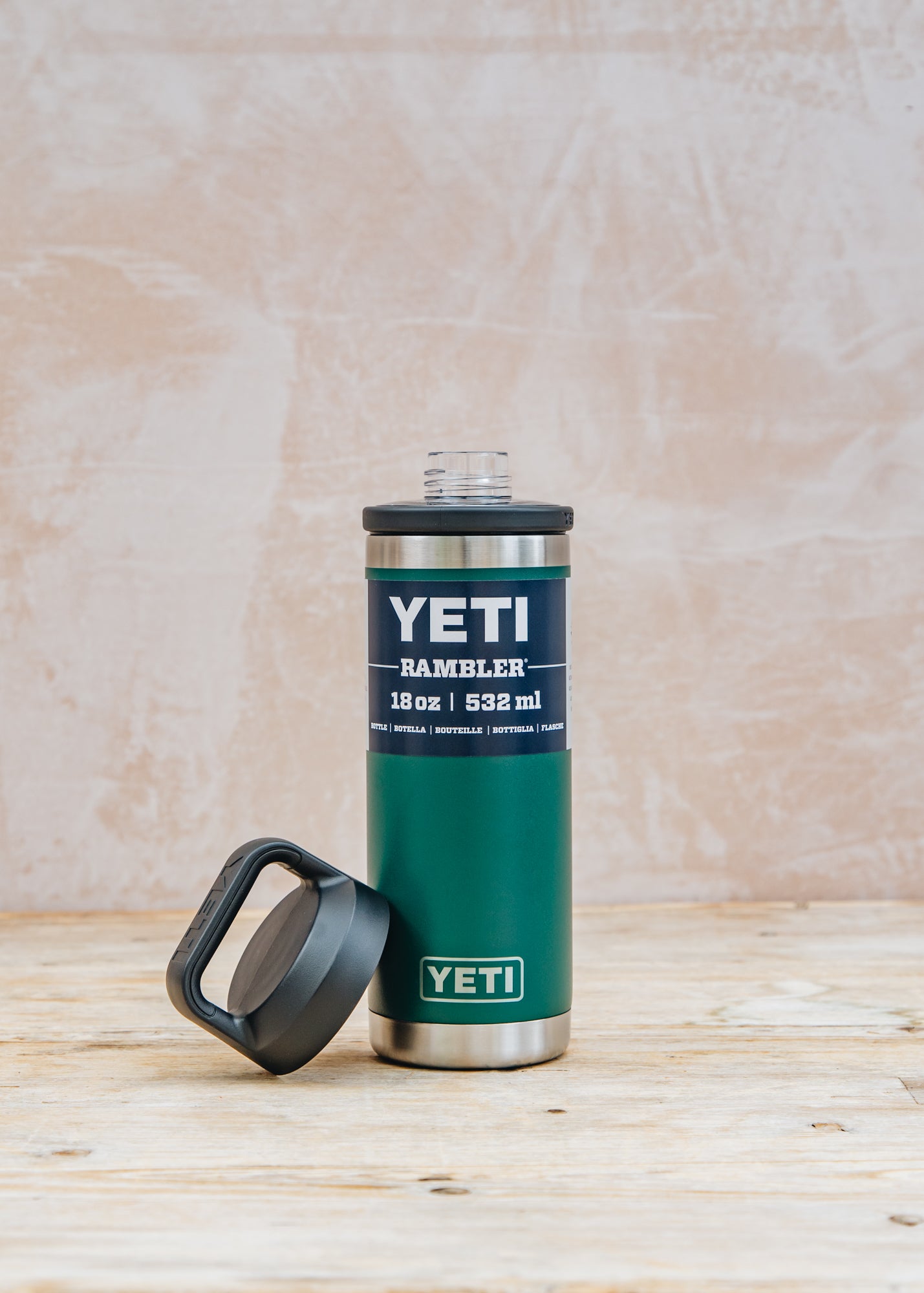 YETI Rambler Chug Bottle 18oz in Black Forest Green