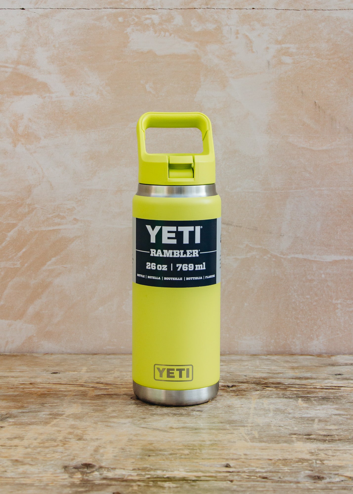 YETI Rambler Straw Bottle 26oz in Firefly Yellow