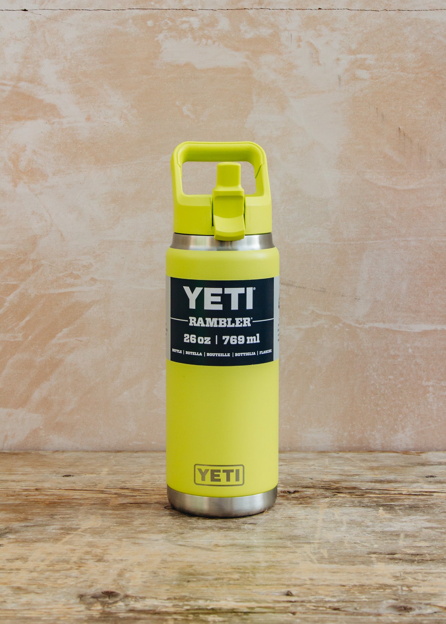 YETI Rambler Straw Bottle 26oz in Firefly Yellow
