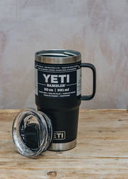 YETI Rambler Travel Mug 20oz in Black