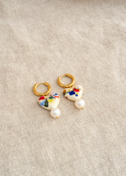 Heart and Pearl Earrings