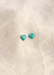 Love Stud Earrings in Turquoise
