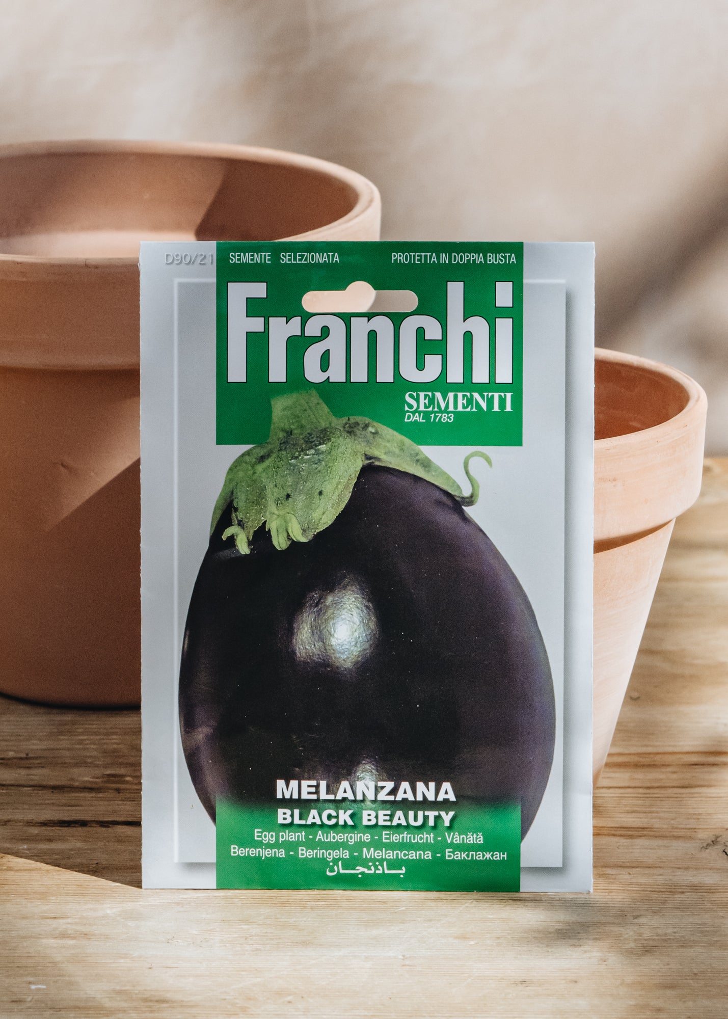 Seeds of Italy Franchi Aubergine 'Black Beauty' Seeds