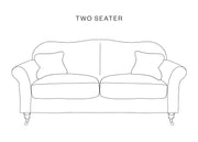 The Hastings Sofa Company Iris Sofas in Arboreal Cerise Velvet