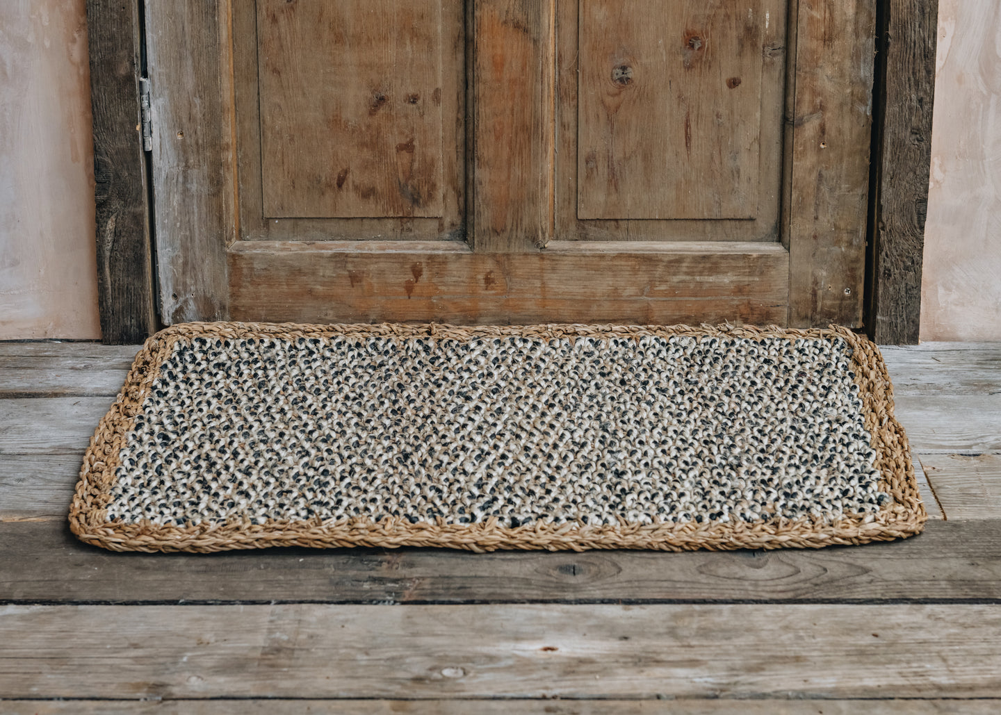 Braided Rug Co. Black Village Doormat
