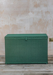 Lloyd Loom Blanket Box in Dark Green